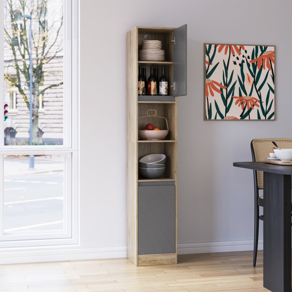 Union Rustic Freestanding Storage Bathroom Slim Tower Narrow Tall With